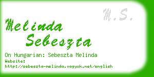 melinda sebeszta business card